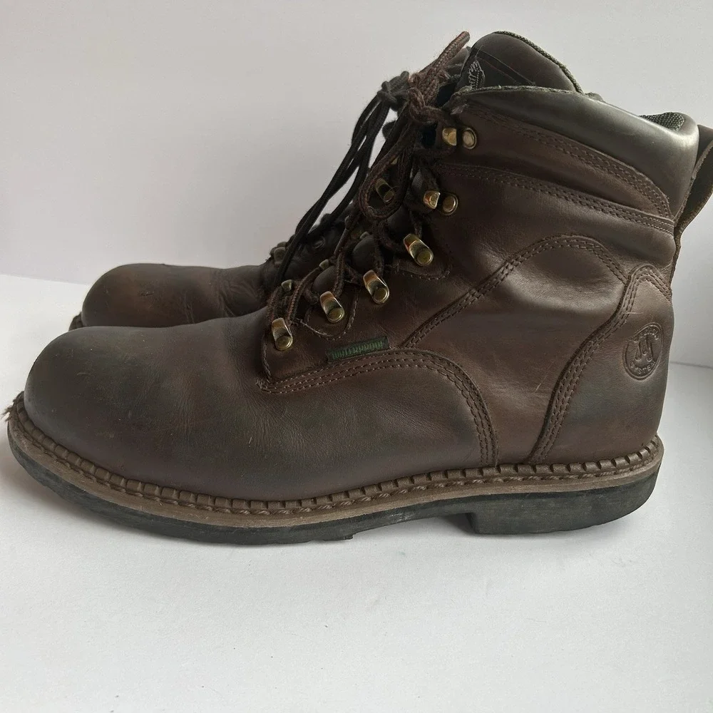 GEORGIA‎ BOOTS Mens 12W Steel Toe Renegade Work Hammer Brown Leather Wtpf G6303